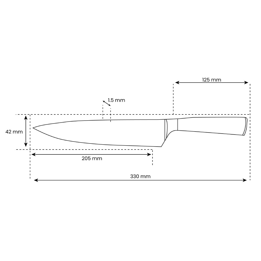 Saphir Epoxy Imprimé Damas Japonais - Couteau de Chef 20 cm