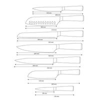 Shinrai Knives - Damascus Print set de couteaux 7 pièces
