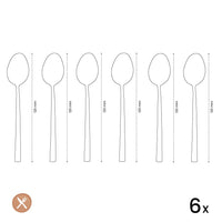 Amefa - Baguette 6 Theelepels - Zilver Theelepels Amefa