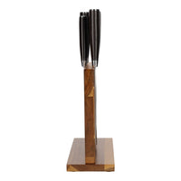 Damascus print 7-delige Messenset + Magnetisch Messenblok Dubbelzijdig Messenset met blok Shinrai Japan