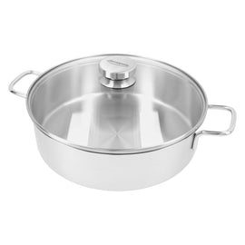 Demeyere - Apollo 7 Low cooking pan 28 cm with glass lid Demeyere - Apollo 7 Lage kookpan 28 cm met glasdeksel Demeyere