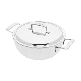 Demeyere - Silver 7 Conical stew pan 24 cm with lid Demeyere - Silver 7 Conische sudderpan 24 cm met dubbelwandig deksel Braadpan Demeyere