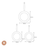 GreenPan - Ensemble de 3 poêles à frire Barcelona Pro 20/24/28 cm