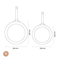 Ensemble de 2 poêles antiadhésives en céramique bleu clair GreenPan - Padova