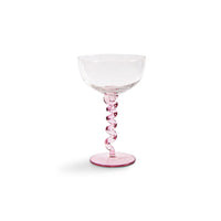 &Klevering - Coupe spiraal roze set van 2 Cocktail glazen &Klevering