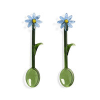 &Klevering - Lepel flora blauw set van 2 Lepels &Klevering
