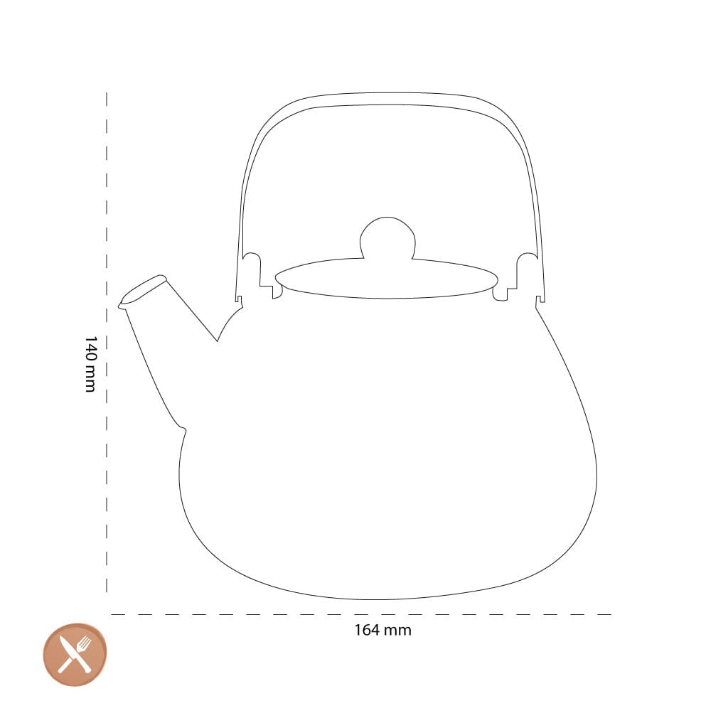 Leonardo - Theepot Te Per Te met metalen handvaten 1200ml Waterkan Leonardo