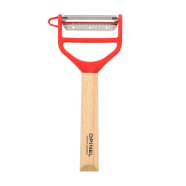 Opinel - T-Duo Peeler Red Opinel - Dunschiller, T-Duo Wood, rood, doos Opinel