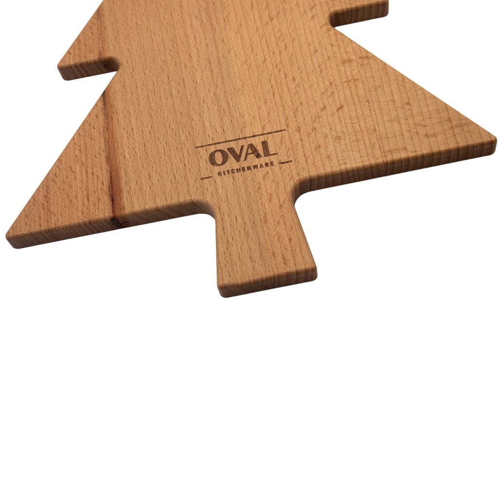 Oval - Puur Hout | Beuken Kerstboom serveerplank 35 cm Serveerplank Oval Kitchenware