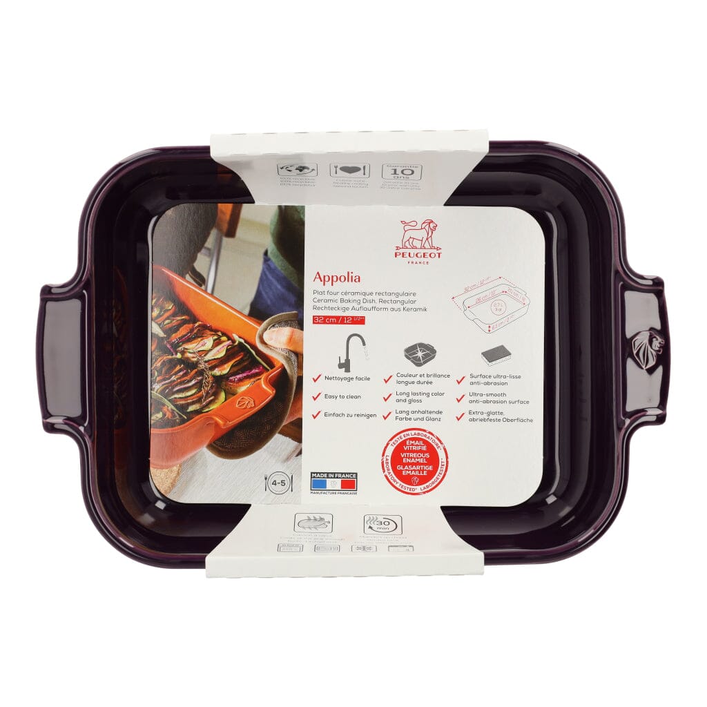 Peugeot - Appolia Ovenschaal Rechthoekig 32 cm Aubergine Ovenschaal Peugeot