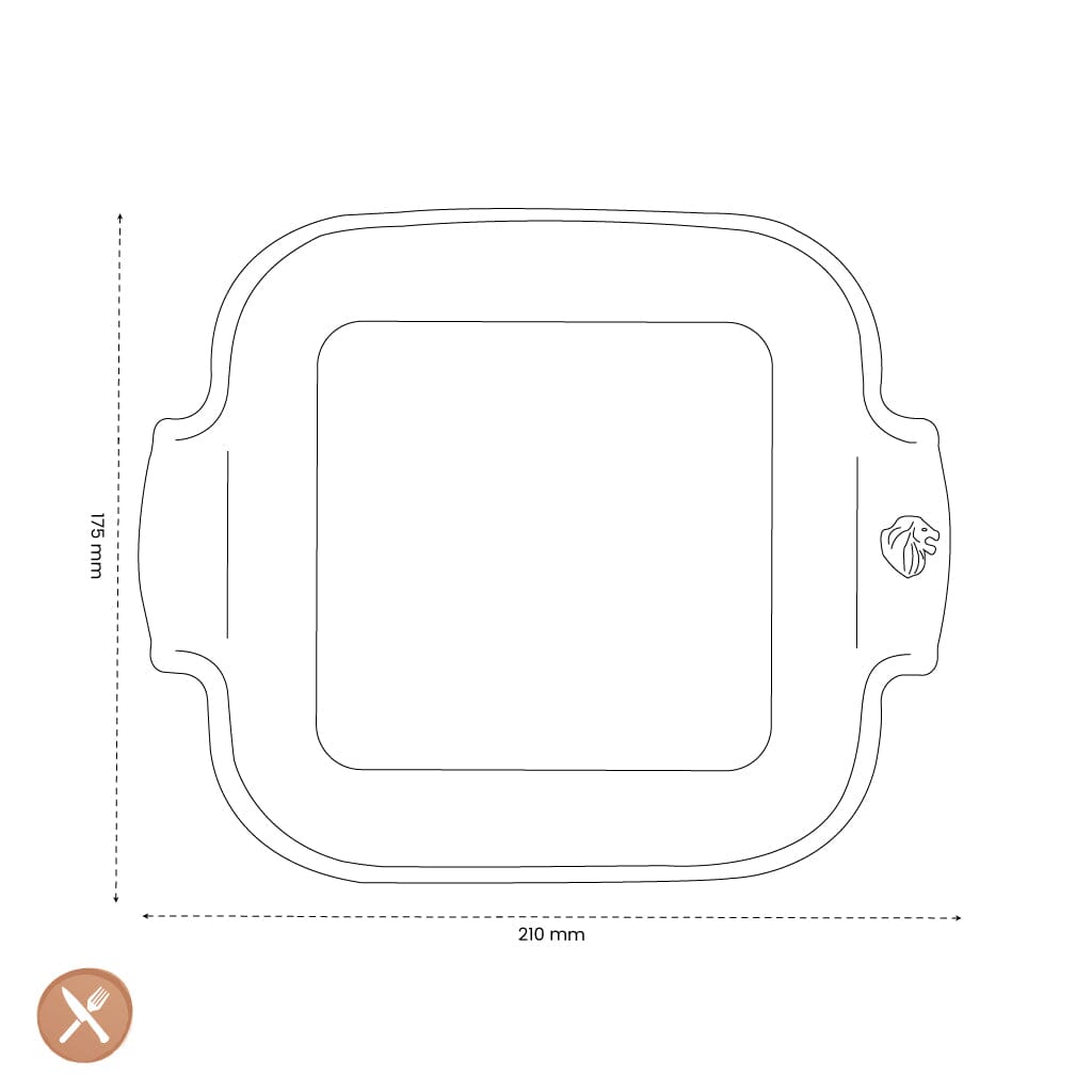 Peugeot - Appolia Ovenschaal Vierkant 21 cm Bosgroen Ovenschaal Peugeot
