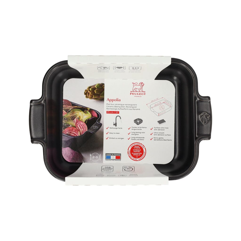 Peugeot - Appolia Rechthoekige ovenschaal 25 cm leisteen Peugeot
