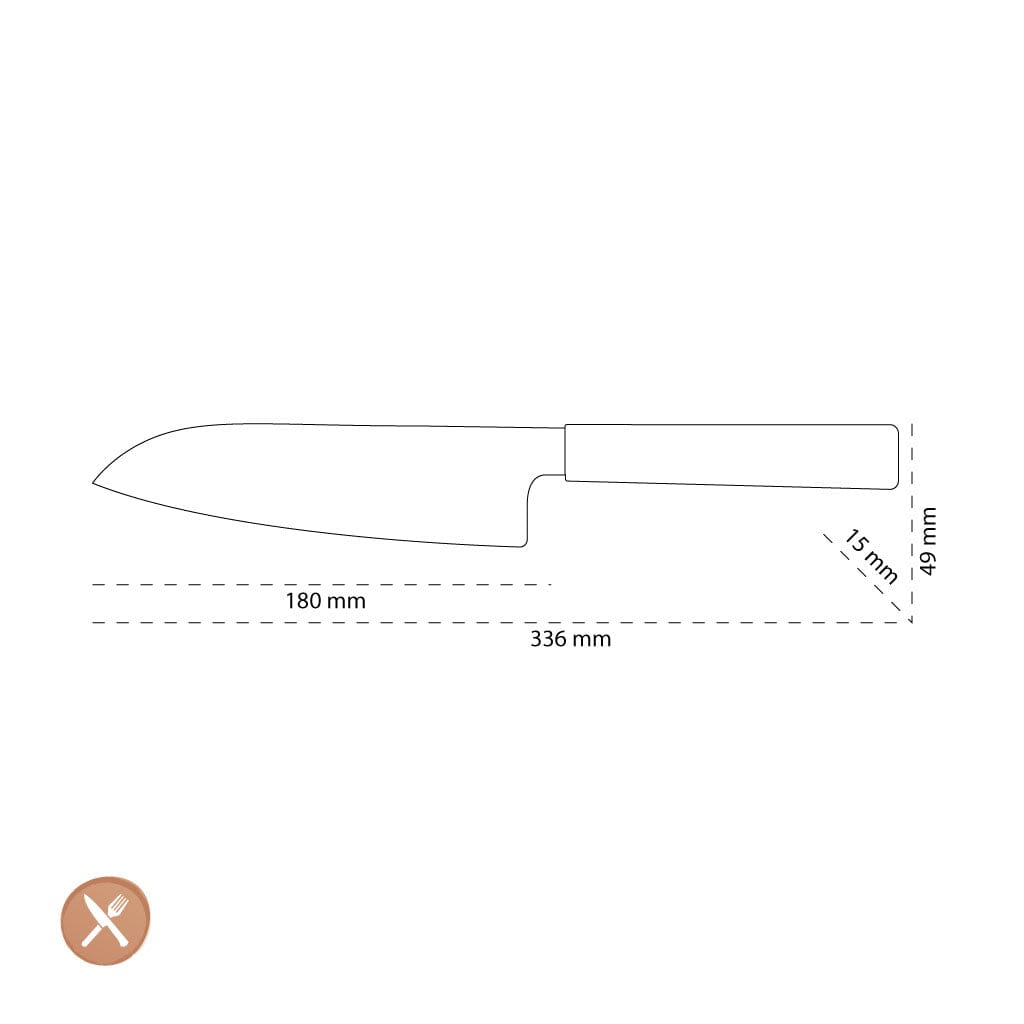Shinrai Japan - Kurayami Damascus Santokumes 18 cm Santokumes Shinrai Japan