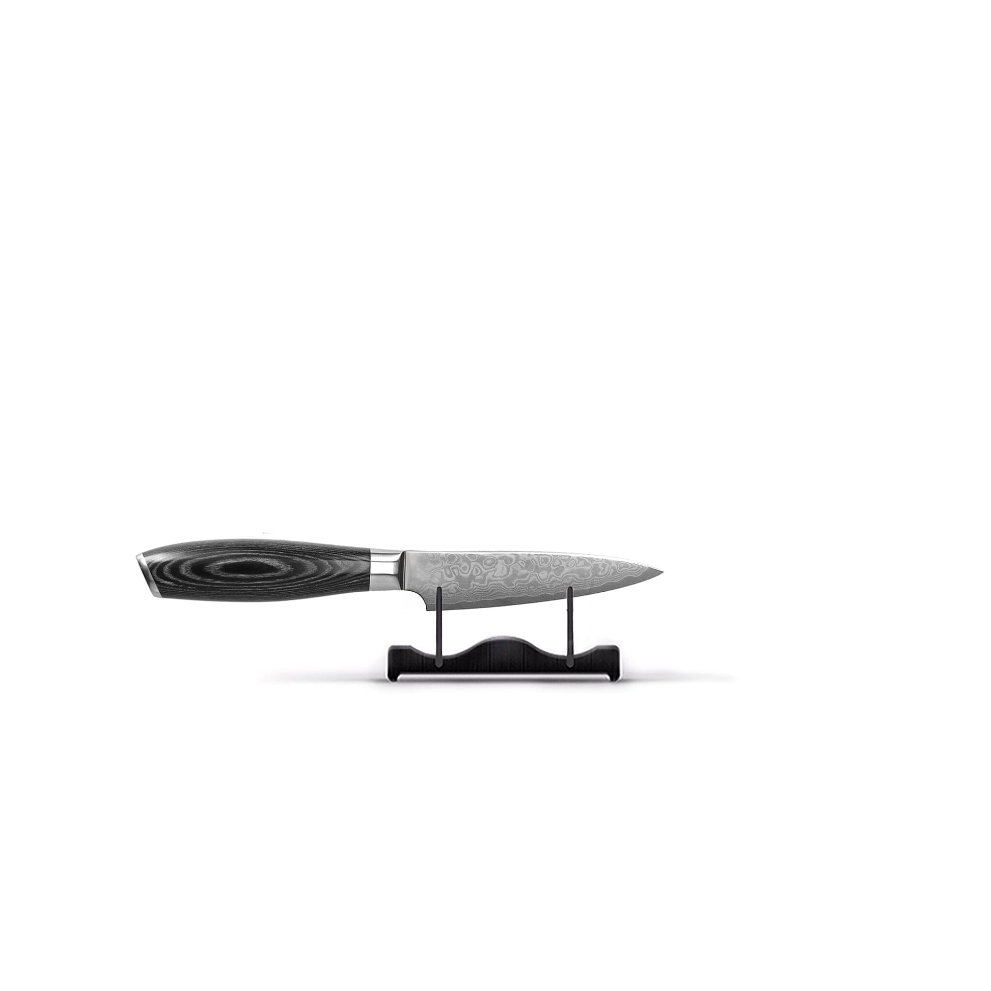 Shinrai Knives - Damast Pakka Wood 6-delige Messenset + Messenblok Rotate Messenset met blok Shinrai Knives