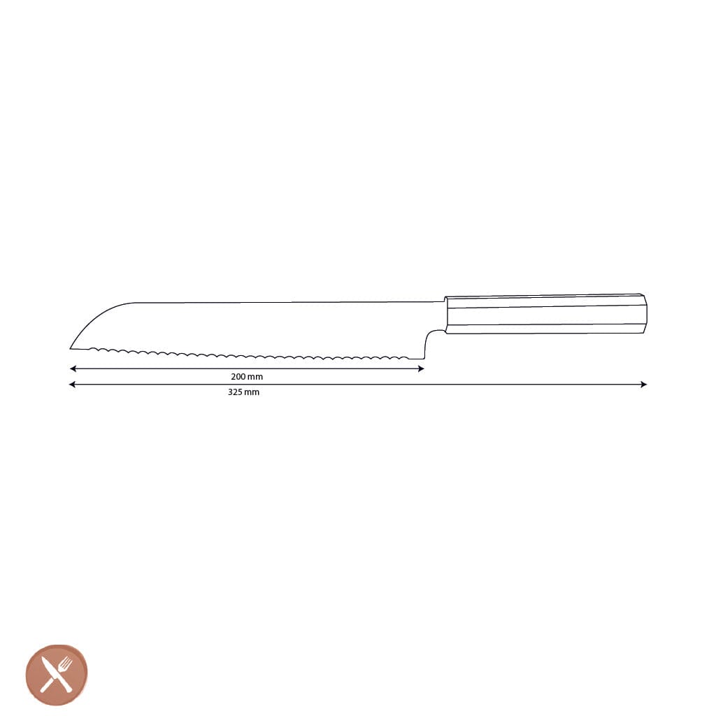 Shinrai Knives - Kigami Exclusive Damascus Broodmes 20 cm Broodmes Shinrai Knives
