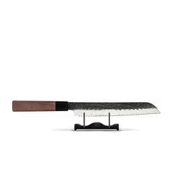 Shinrai Knives - Kurayami Damascus Bread Knife 20 cm Shinrai Knives - Kurayami 3-delige Damascus Messenset - Koksmes + Broodmes + Schilmes Messenset Shinrai Knives