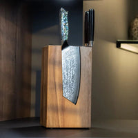 Shinrai Knives - Parelmoer Jewels 5-delige Messenset + Messenblok Rotate Messenset met blok Shinrai Knives