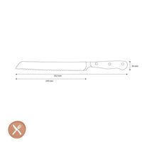 Couteau à pain Wusthof Classic blanc à double lame dentelée, 23 cm