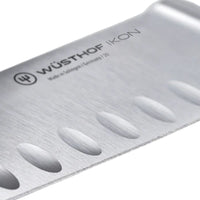 Wusthof - Ikon Santoku met kuiltjes 17 cm - Houten handvat Santokumes Wusthof