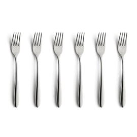 Amefa - Cuba 6 Pastry Forks - Silver Amefa - Cuba 6 Gebaksvorkjes - Zilver Bestekset Amefa