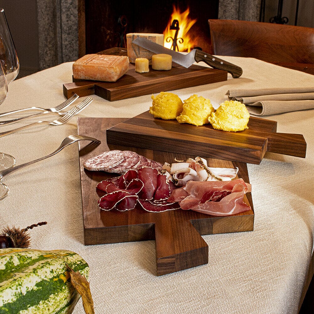 Italiaanse Snijplank Walnotenhout - 40 x 25 x 2,5 cm Houten snijplank Artelegno