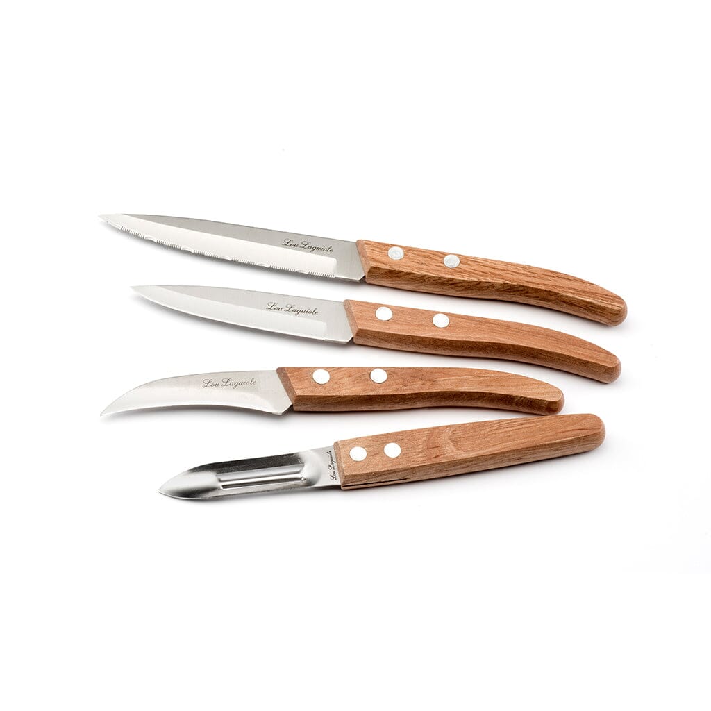 Lou laguiole - Forest 4-delige schilmessen set - Hout Lou Laguiole