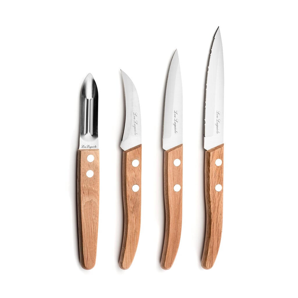 Lou laguiole - Forest 4-delige schilmessen set - Hout Lou Laguiole