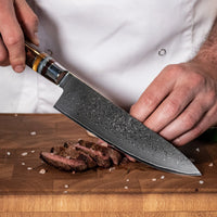 Micarta Jewels 7-delige Damascus Messenset Messensets Shinrai Japan