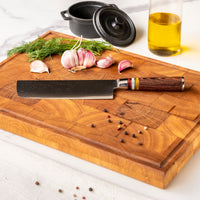 Micarta Jewels Damascus Nakiri 18 cm Keukenmessen Shinrai Japan