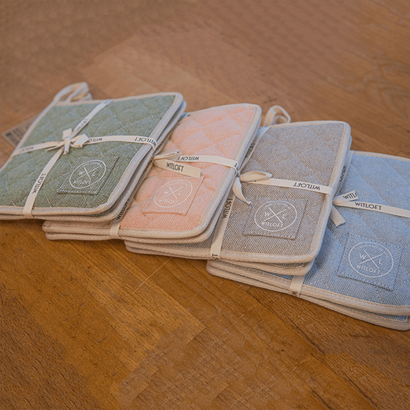 Witloft - Gerecycled Katoen Pannenlappen (2 st.) - Hemelblauw Pannenlappen Witloft