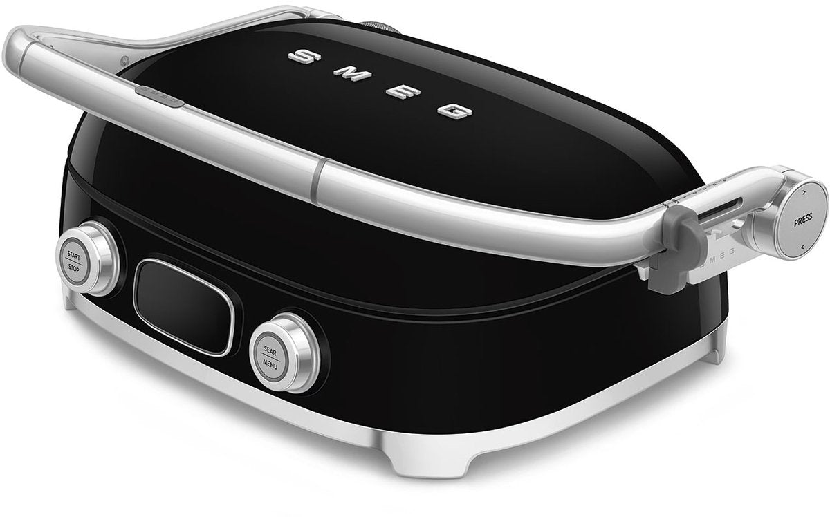 Smeg - Multifunctionele Grill  | Zwart | Jaren 50 | Contactgrill