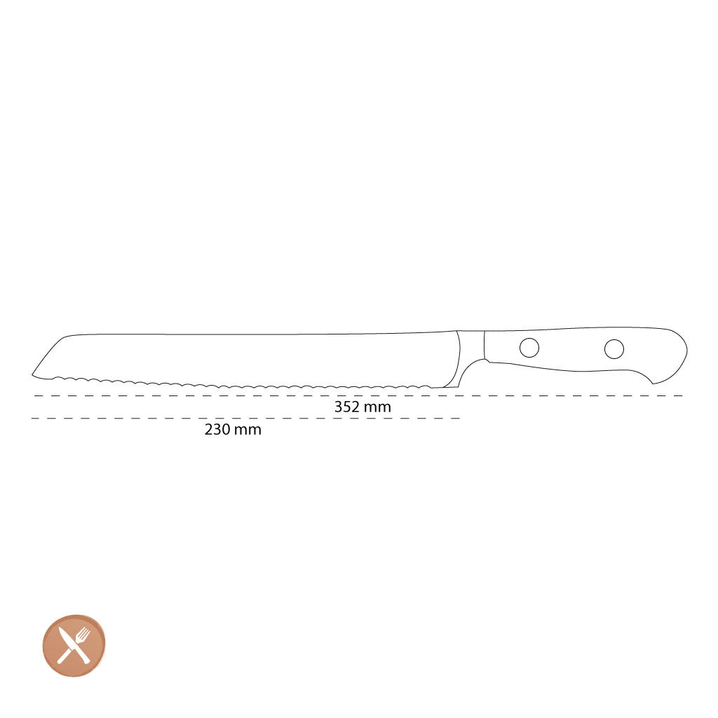 Wusthof - Classic Bread Knife With Precision Double Serrated 23 cm