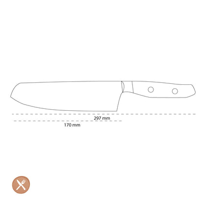 Wusthof - Amici Santoku with dimples 17 cm