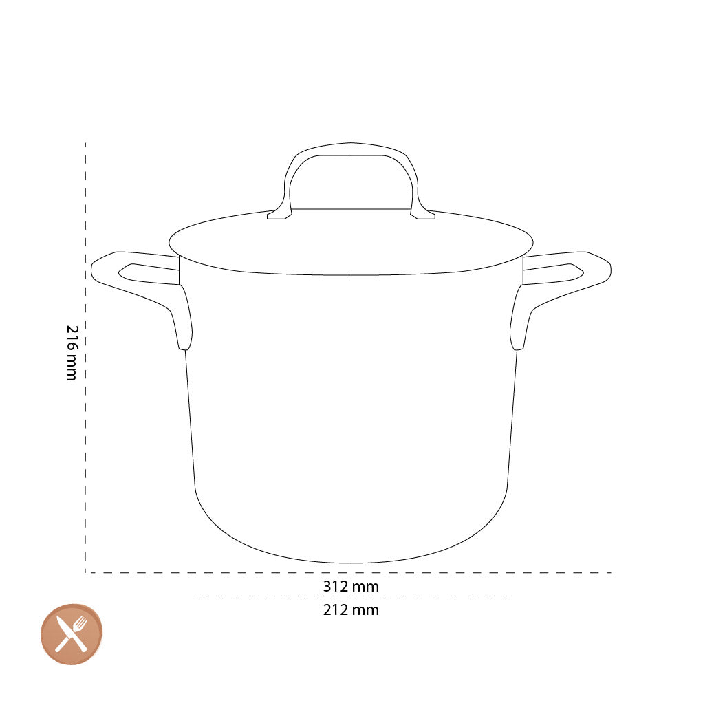 Demeyere - Atlantis 7 Casserole haute avec couvercle 20 cm