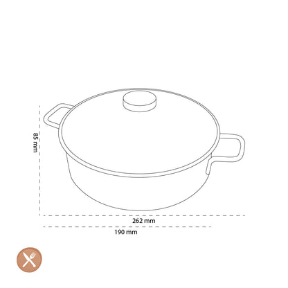 Demeyere - Apollo 7 Low cooking pan 28 cm with glass lid