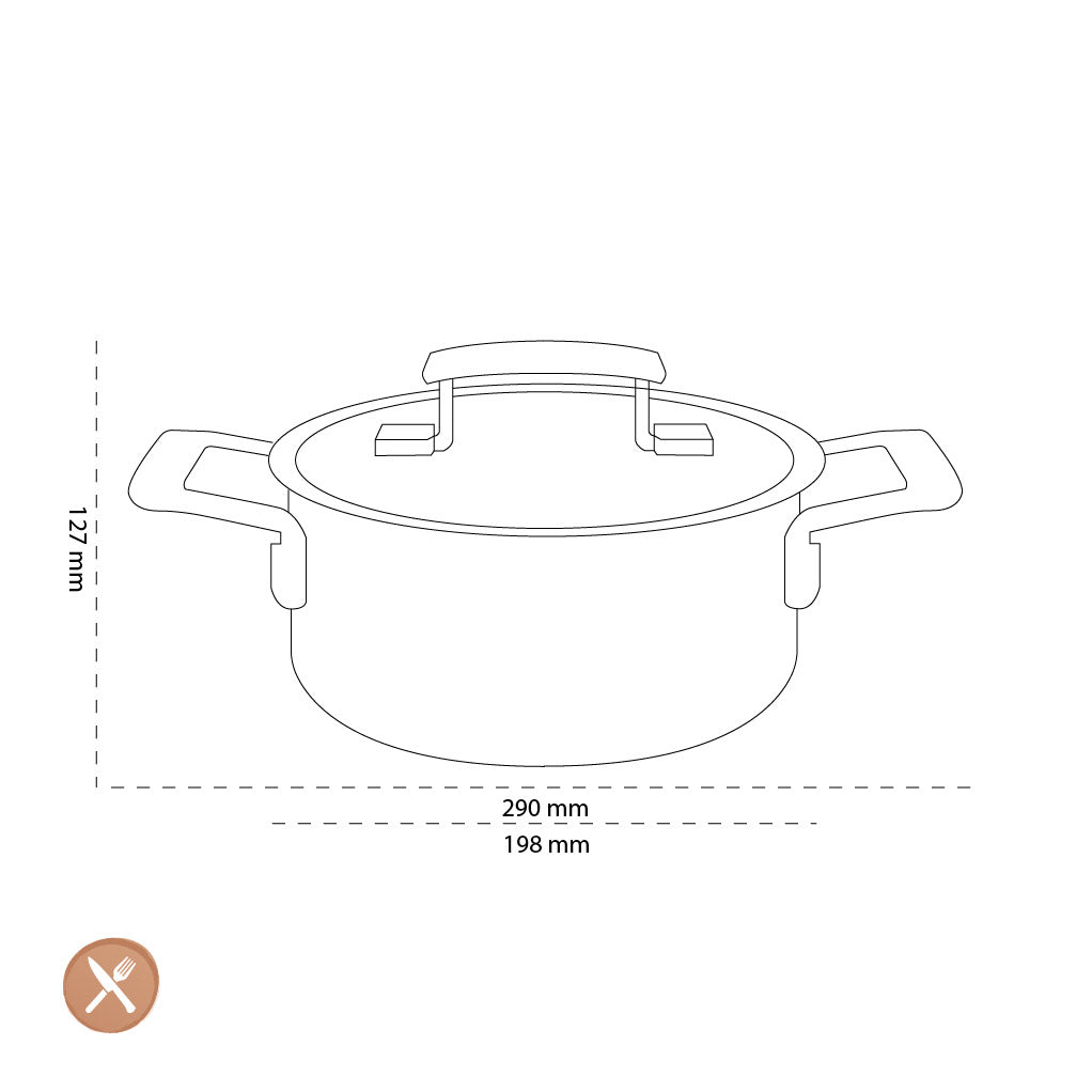 Demeyere - Industry 5 Cooking pan with lid 18 cm