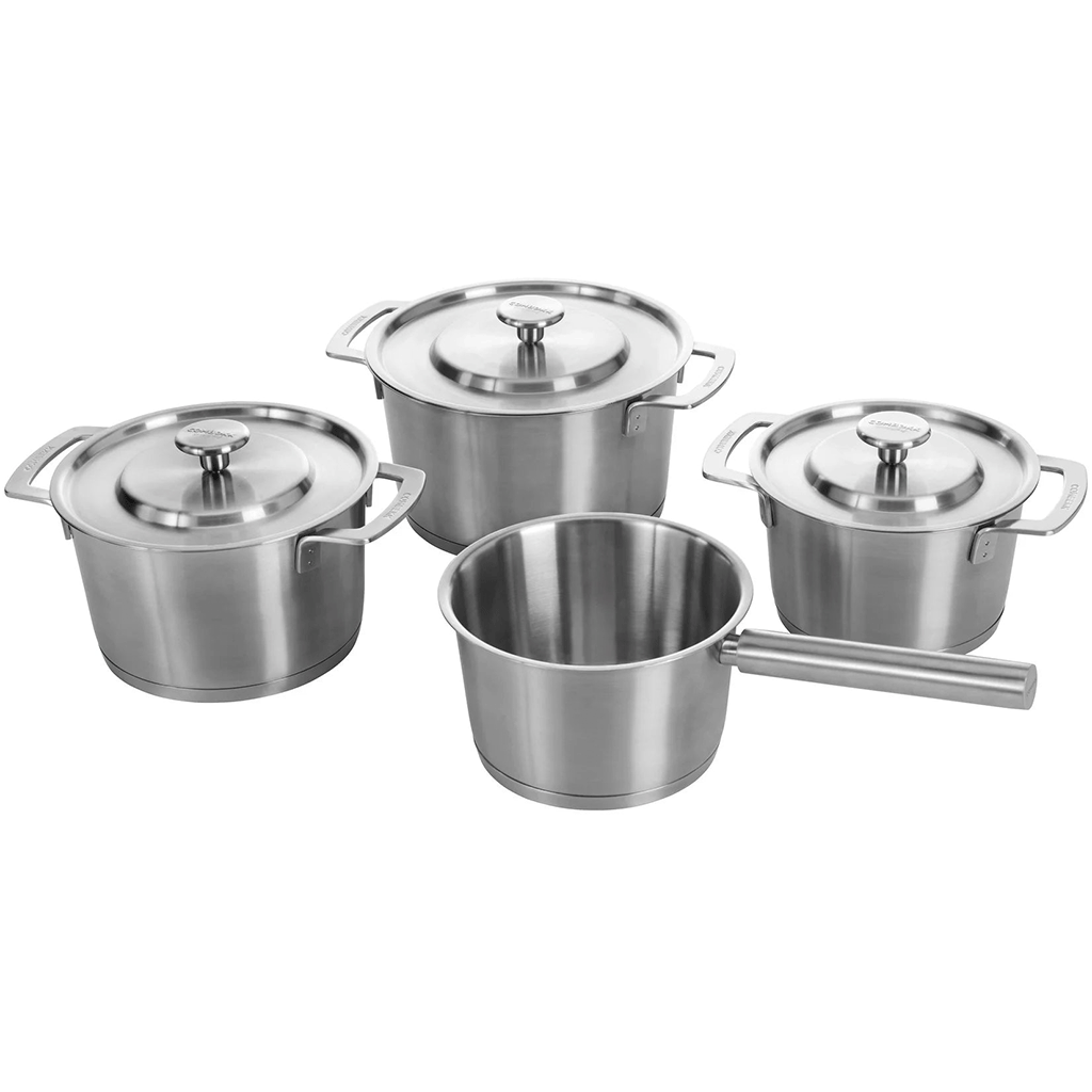 Combekk - 4 piece recycled stainless steel pan set