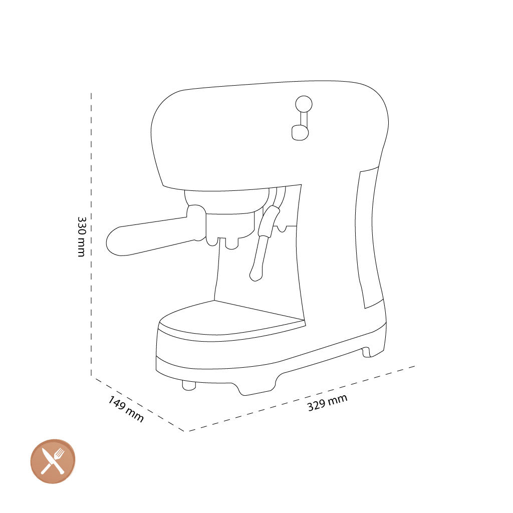 Smeg - Machine à expresso | Blanc | années 1950 | Machine à expresso manuelle