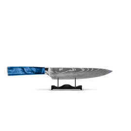 Saphir Epoxy Imprimé Damas Japonais - Couteau de Chef 20 cm