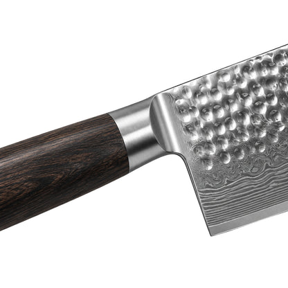 Shinrai Knives - Hammered Damask BR Nakiri knife 18 cm