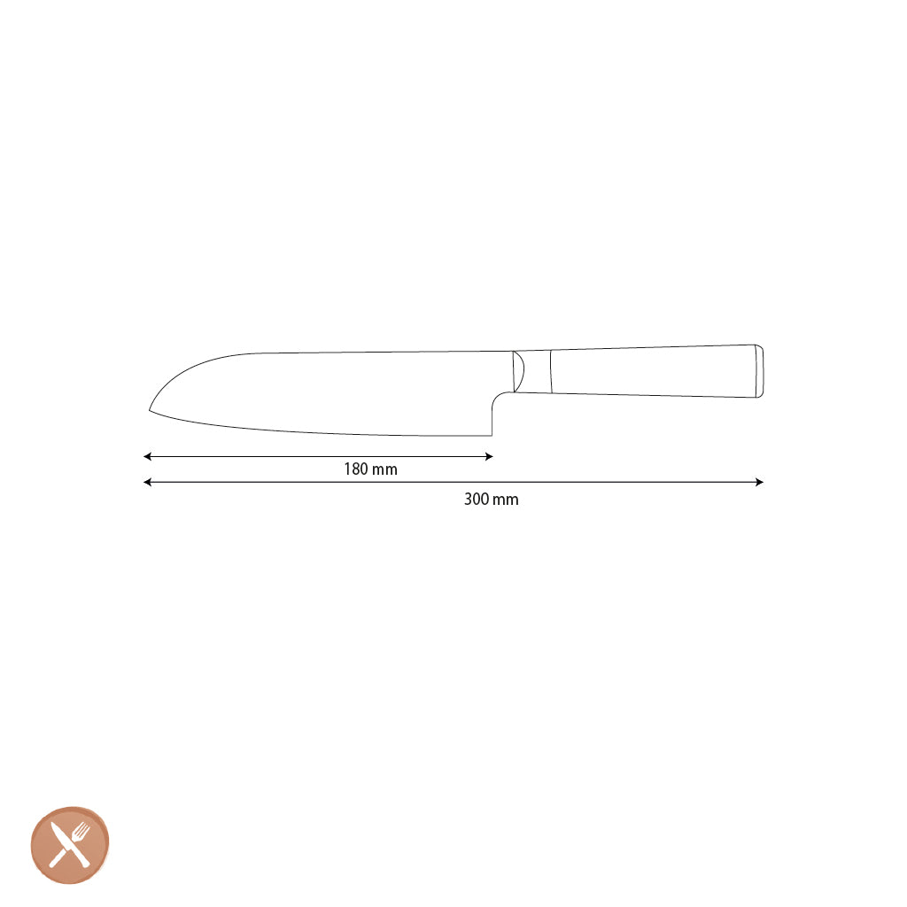 Damas martelé BR Damas Santoku 18 cm