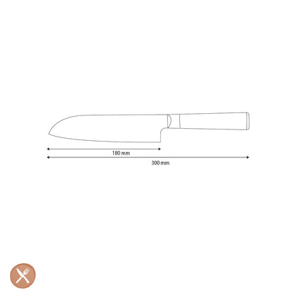 Damas martelé BR Damas Santoku 18 cm