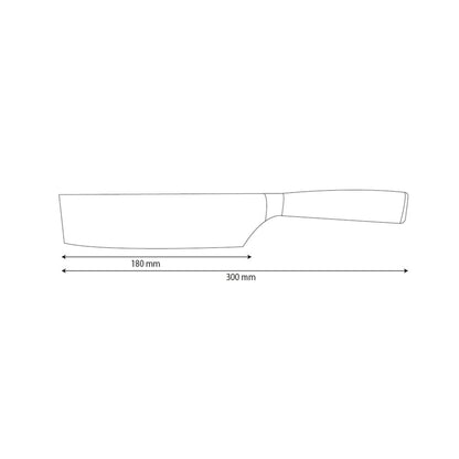 Shinrai Knives - Hammered stainless steel Nakiri 18 cm
