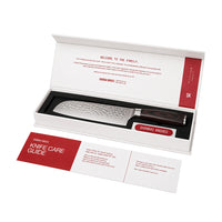 Shinrai Knives - Hammered Stainless Steel 2-Piece Knife Set - Santoku + Paring Knife