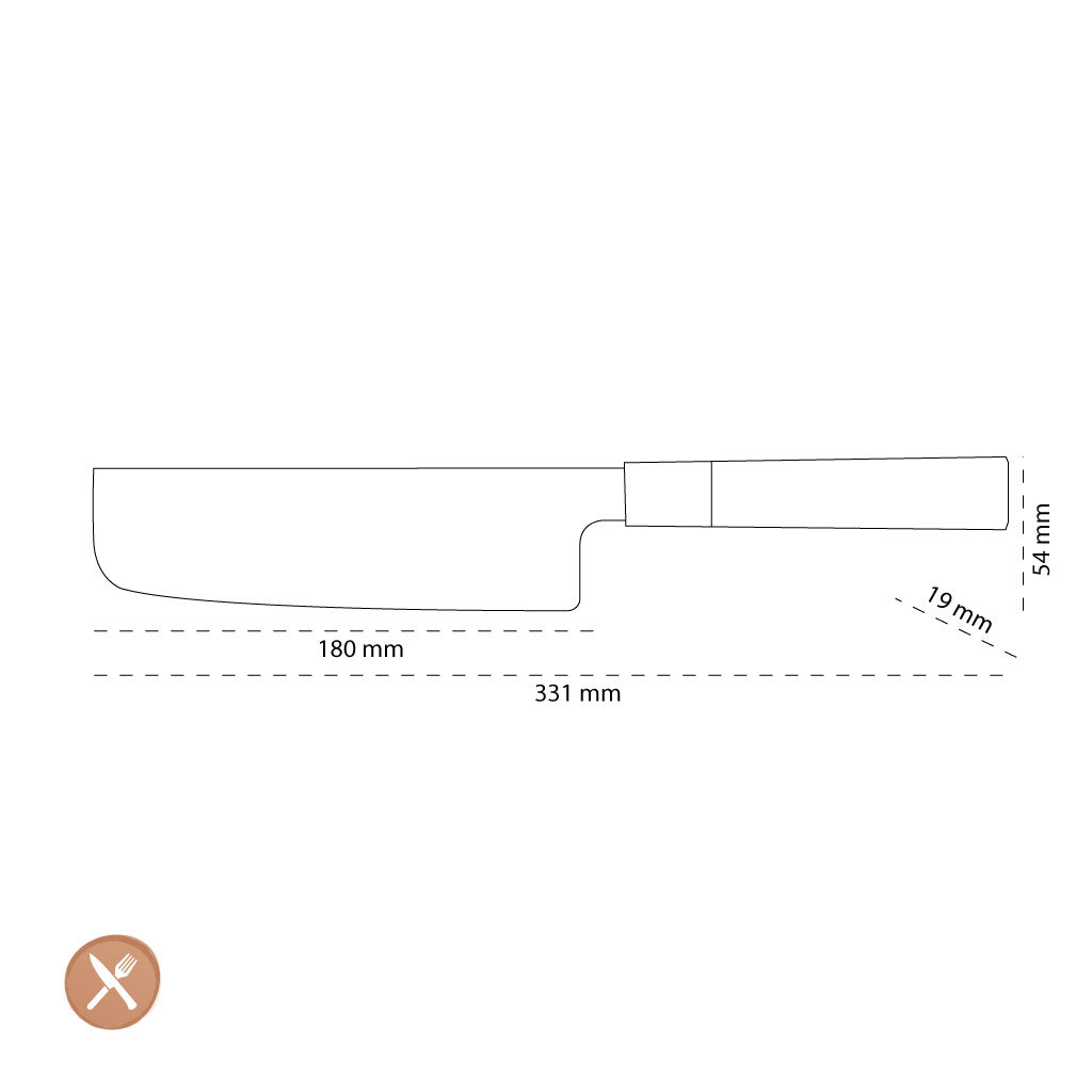 Shinrai Japan - Takumi Kaza Damascus Nakirimes 18 cm