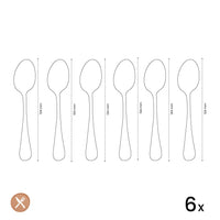 Amefa - Cuba 6 Koffielepels - Zilver Koffielepels Amefa 