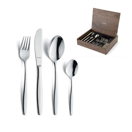 Amefa - Florence 24-delige Bestekset in Luxe Houten Kist - Zilver Bestekset Amefa 
