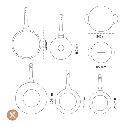 By C&P - Go Ivory Pannenset 7-delig Pannenset By C&P 