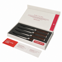 Shinrai Knives - Damascus Print 4 Steak knives 12 cm