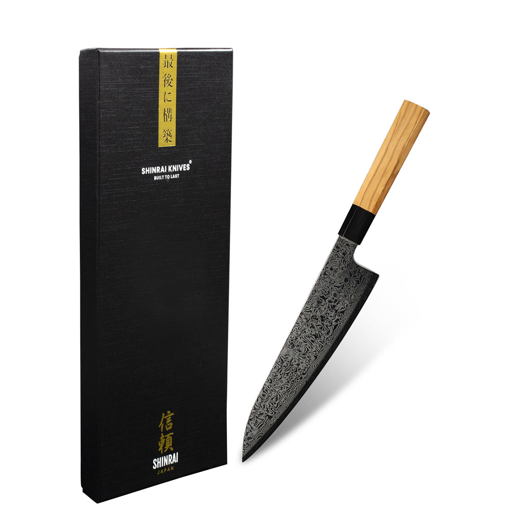 Shinrai Japon - Couteau de Chef Takumi Kaza Damas 20 cm